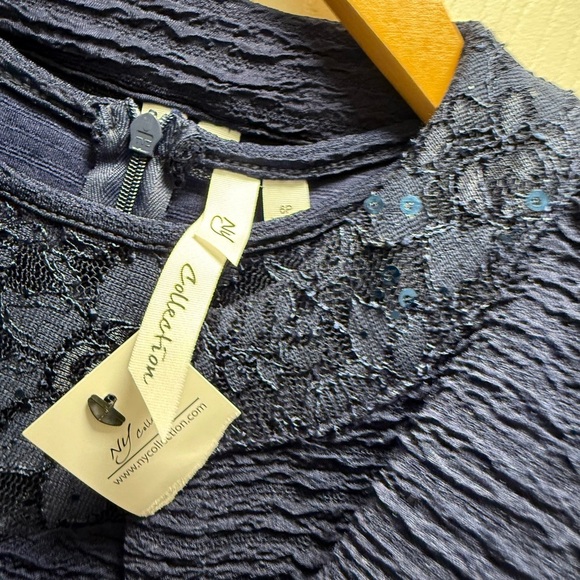 NY Collection Textured Navy Ensemble - Picture 5 of 7